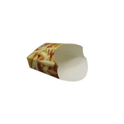 Compostable Food Paper Packaging White Cardboard Chips Box with Offset Printing