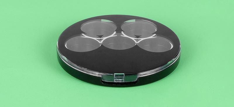 Factory Price Round Shape 5 Hole Cosmetic Packaging Eye Shadow Container for Makeup Packaging