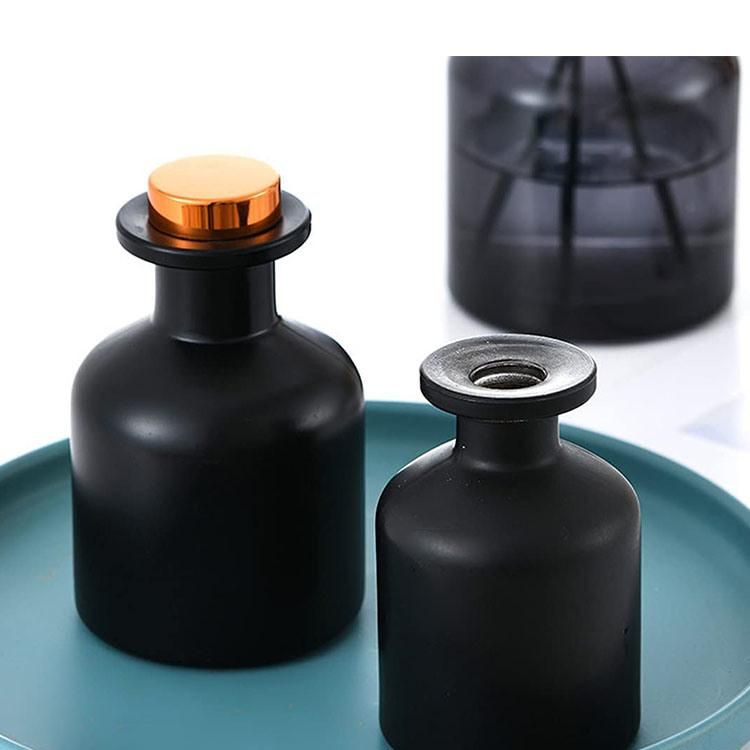 Aromatherapy Essential Oil Perfume Matte Black Empty 100ml Reed Diffuser Glass Bottle