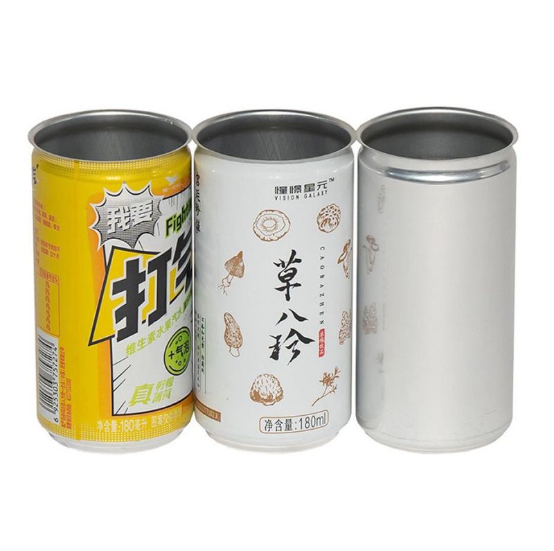 Slim 185ml Aluminum Cans with 200 Can Ends with Print Logo for Beer and Beverage Facility with Cannming Machine Line