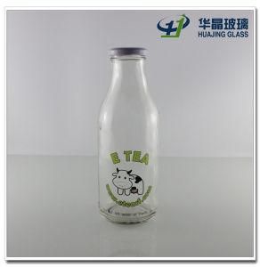 Logo Printing Empty 500ml Glass Raw Milk Bottles and Lids