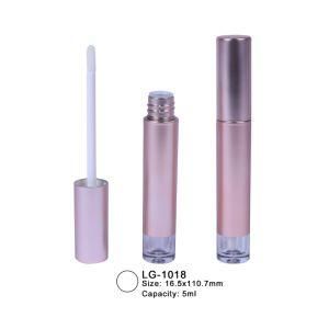 5ml Empty Plastic Lipgloss Container Cosmetic Packaging Round Lip Bottle with Brush Applicator
