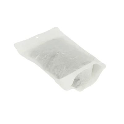 Eco Compostable White Rice Paper Coffee Tea Packaging Stand up Pouch with Zip Lock