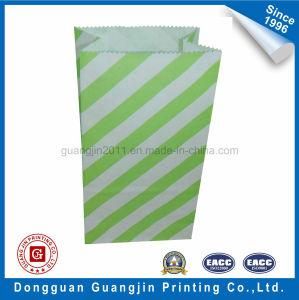 Green Color Stripe Printed Paper Food Packaging Bag Bread Bag
