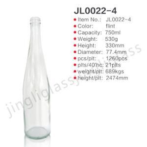 Clear Glass Bottle for Wine /Empty Transparent 750 Ml Wine Bottle