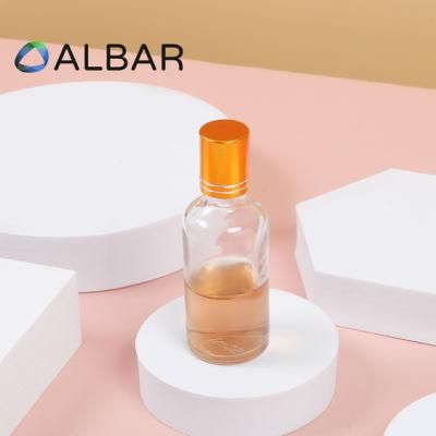 High Purity Transparent Roll on Glass Bottles with Customized Logo Printing Brands