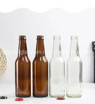 250ml 330ml 500ml Amber Glass Beer Bottle with Crown Lid