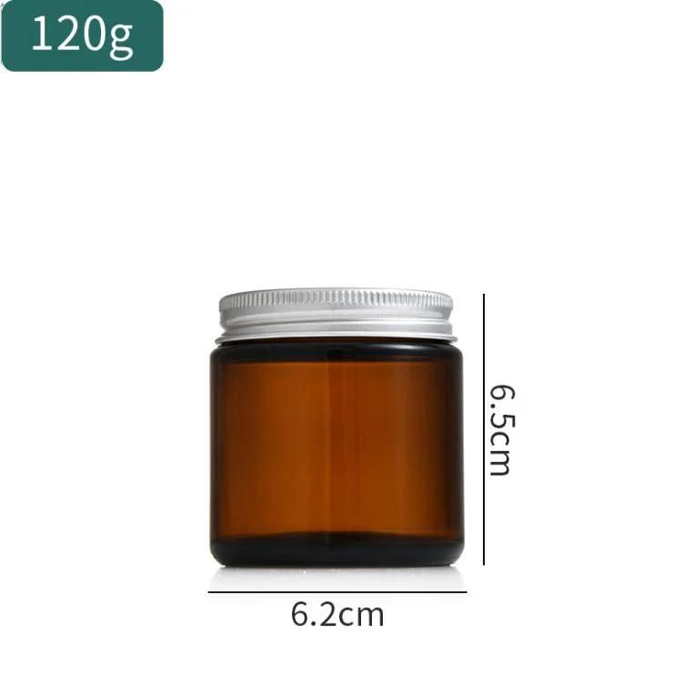 60g 120g 240g Amber/Transparent/Blue/Green Glass Jar Candle Cup Fragrance Cup