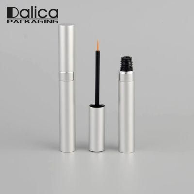 Chinese Manufacturer Wholesale Empty Mascara Cosmetic Packaging Silver Aluminum Custom Printing Liquid Eyeliner Tube Container