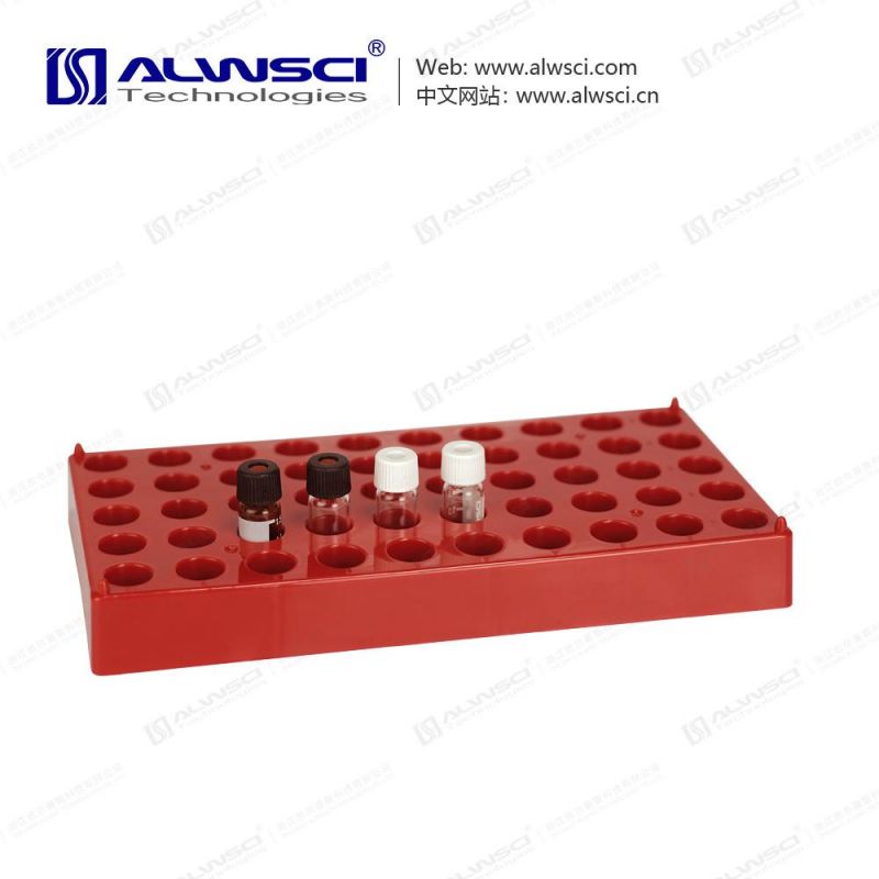 PP Vial Rack 50 Position for 2ml Vials Red Color