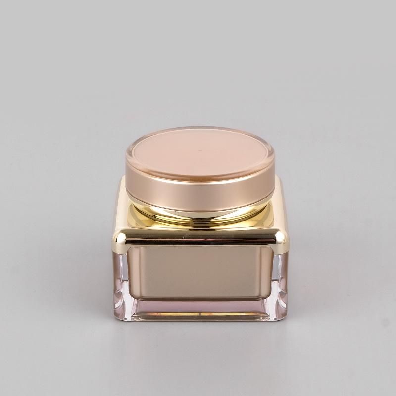 Low MOQ Factory Direct Sale 20g 30g 50g Plastic Gold White Cream Jar Lip Balm Jar Lip Scrub Jar for Beauty Product