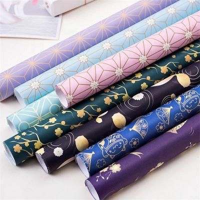 Custom Printing Christmas Flower Wrapping Paper Gift Wrapping Paper
