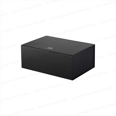 Luxury Black Book Shaped Rigid Cardboard Folding Gift Box