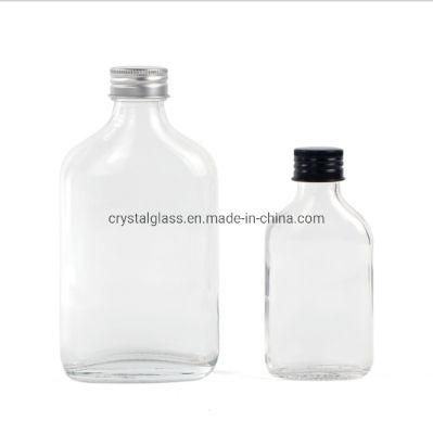 100ml 200ml 350ml 500ml Flask Glass Bottle for Cold Brew Coffee Beverage Drinking Packaging with Metal Cap