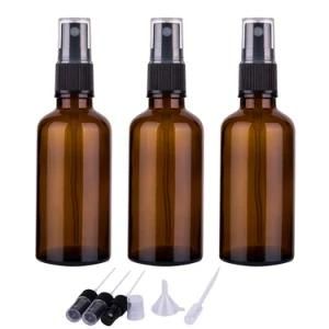 Cosmetic Packaging 15ml 30ml 60ml 125ml 200ml Black Glass Spray Bottles Full Set Frosted Glass Bottle with Black Pump