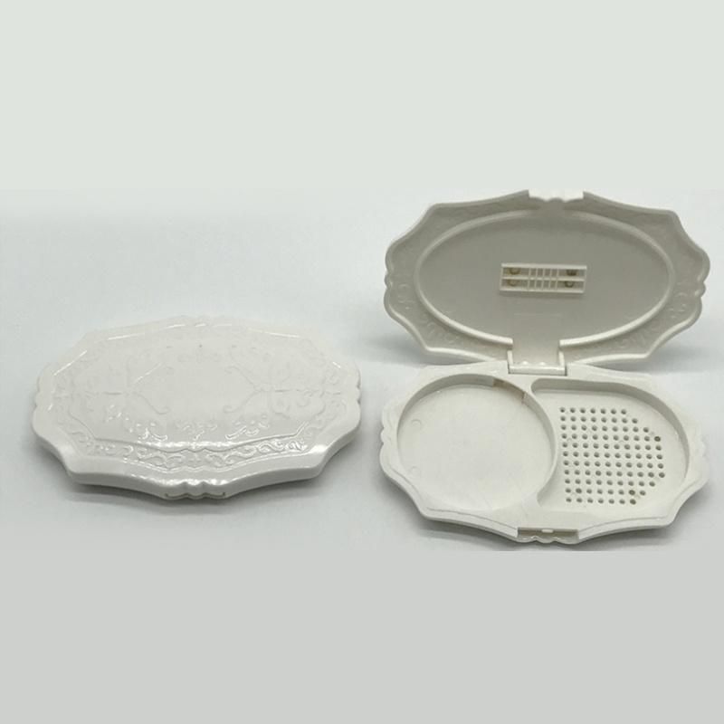 Empty White New Deisgn Custom Plastic Compact Case for Pressed Powder Makeup Case for Blush