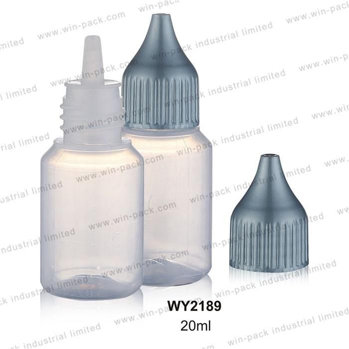 Winpack Customized Empty Cosmetic Acrylic Dropper Bottle with Ribbed Cap 20ml