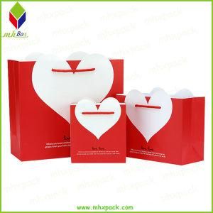Custom Heart Shape Design Coated Paper Gift Bag