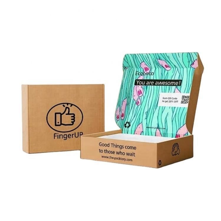 Custom Recycled Printing Corrugated Boxes Paper Tuck Mailer Top Box Gift Packaging Boxes
