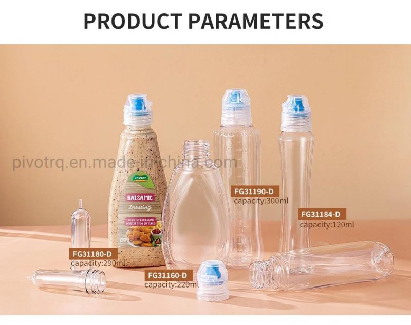 290ml Pet Food Grade Clear Plastic Drink Bottle Juice Jars Honey Bottle