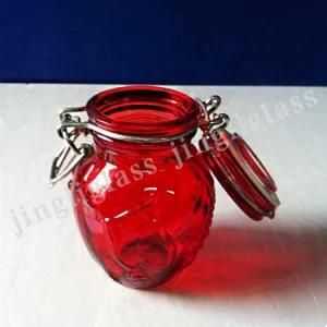 Colored Glass Jar with Clip Cap/ Clip Cap Jar
