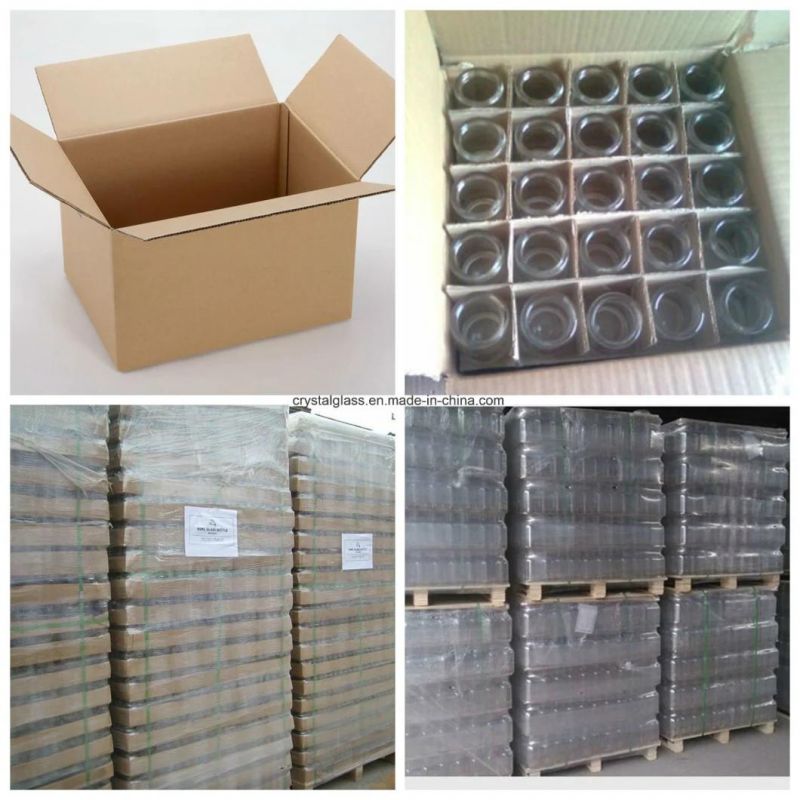 500ml Popular Glass Water Juice Packing Bottle with Stainless Steel Lid OEM Printing