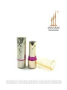 Luxury Modern Design Cosmetic Jar Round Shiny Colored Lipstick Tube for Makeup