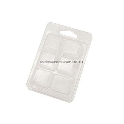 Wholesale Plastic Clear Clamshell Wax Melt Mold Containers for Candles