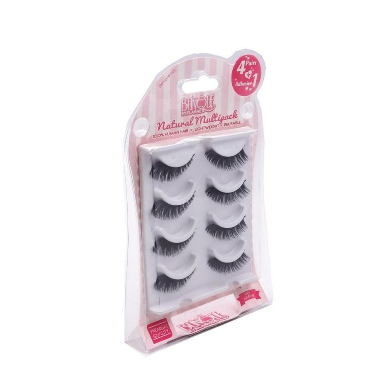 Cosmetics eyelash clamshell blister with paper card