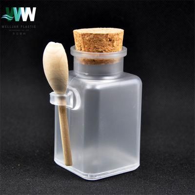 100g Cosmetic Packaging Plastic Square Bottle with Spoon