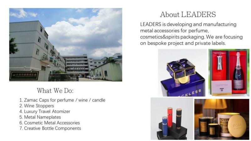High Quality Metalizing Plastic Lids Glass Bottle Caps Perfume Packaging