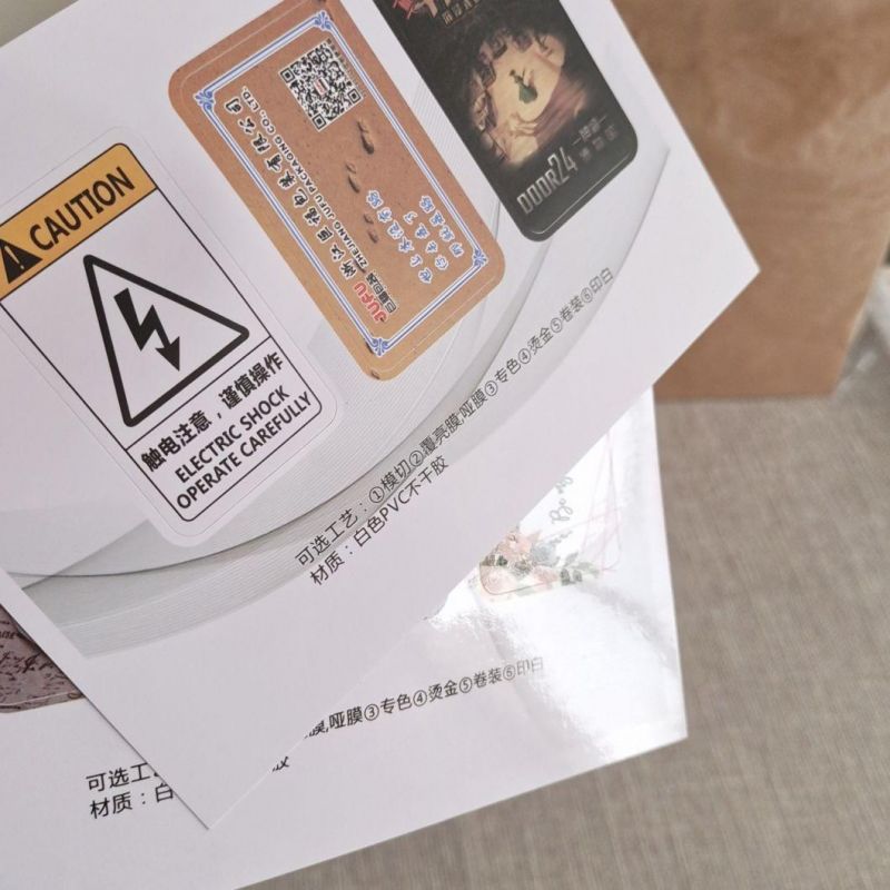 Label Sealing Adhesive Electronic Packaging Warning Care Logo Labels Stickers on Sheets