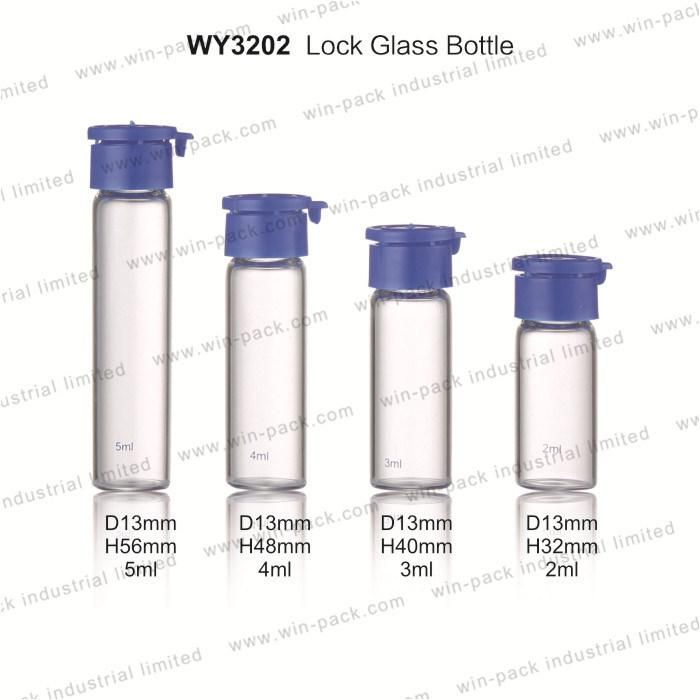 2ml 3ml 4ml 5ml Glass Test Tube for Essential Oil Cosmetic Bottle Manufacturers with Blue Cap