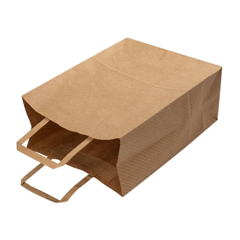 Wholesale Stronger Brown Disposable Kraft Paper Bag for Packaging/Food/Gift