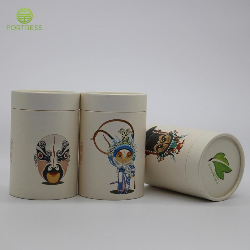 Round Cylinder Cardboard Paper Tubes Packaging Tea Leaves Storage Box