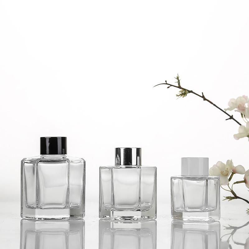 100ml Hexagon Shape Reed Diffuser Glass Bottle with Lids