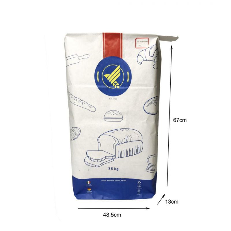 25kg Dimension Flour Paper Bag with Valve
