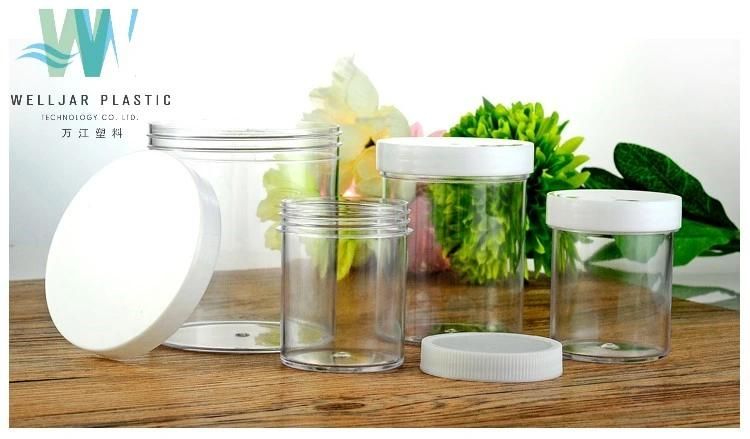 Cosmetic 200g PS Cosmetic Wide Mouth Plastic Jar