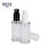 Cosmetic Empty Round Eco PETG Plastic 30ml 1 Oz Clear Serum Packaging with Pump