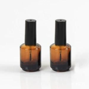 Factory Color Customize Design Square Empty Clear Gel Nail Polish Bottle with Gold Caps