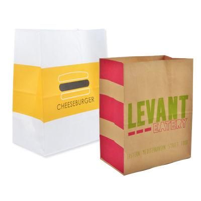 Take Away Carrier Food Bakery Packaging Brown Kraft Paper Bag