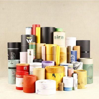Custom Logo Printed Tea Cosmetic Hair Oil Kraft Paper Tube Packaging Deodorant Stick Container for Sale