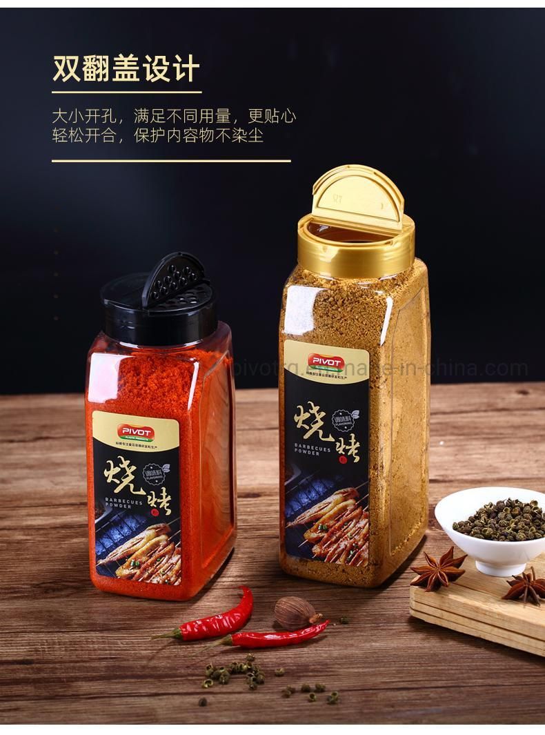 1000ml Plastic Spice Bottle with Plastic Flip Top Cap for Packing BBQ Condiments