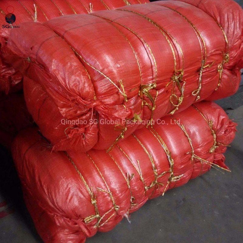 Wholesale 5kg 10kg 25kg White PE Raschel Mesh Vegetable Bag