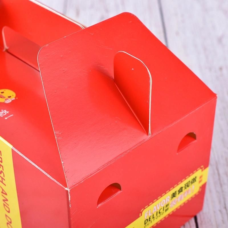 Take Away Food Packaging Boxes French Fries Fried Chicken Packing Box Nuggets Paper French Fries Box