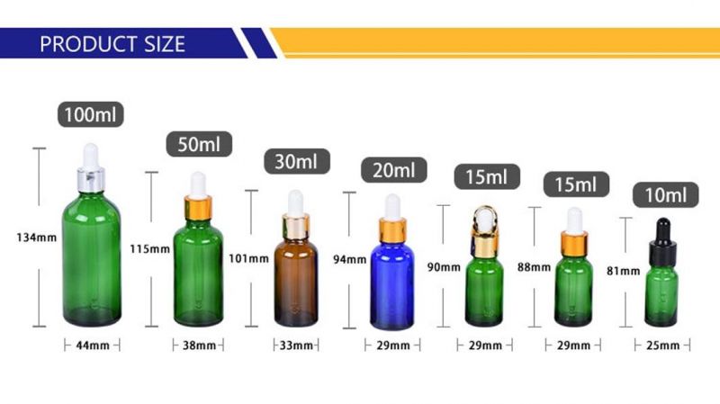 High Quality Recycle Eco-Friendly OEM/ODM China Green Empty Clear Glass Dropper Bottle