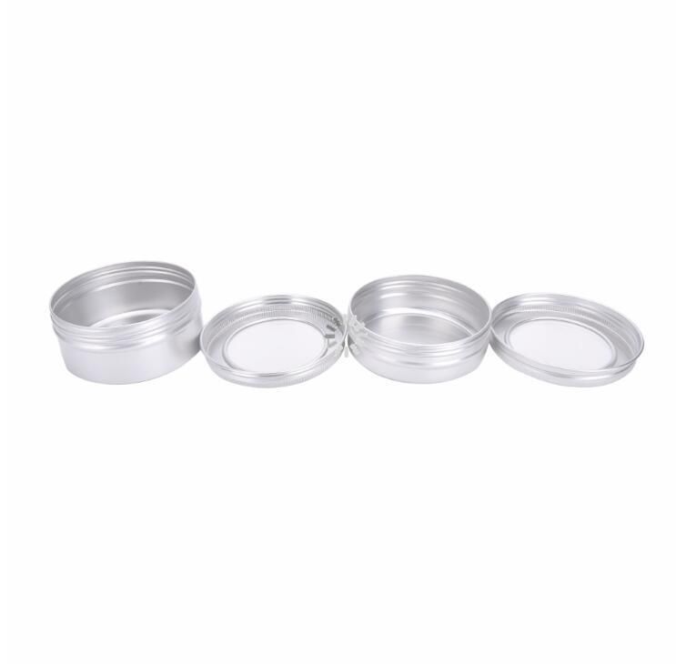 Aluminium Lip Balm Pots Container Makeup Cosmetic Cream Jar Pot Bottle with Clear Top View Window 100/150ml