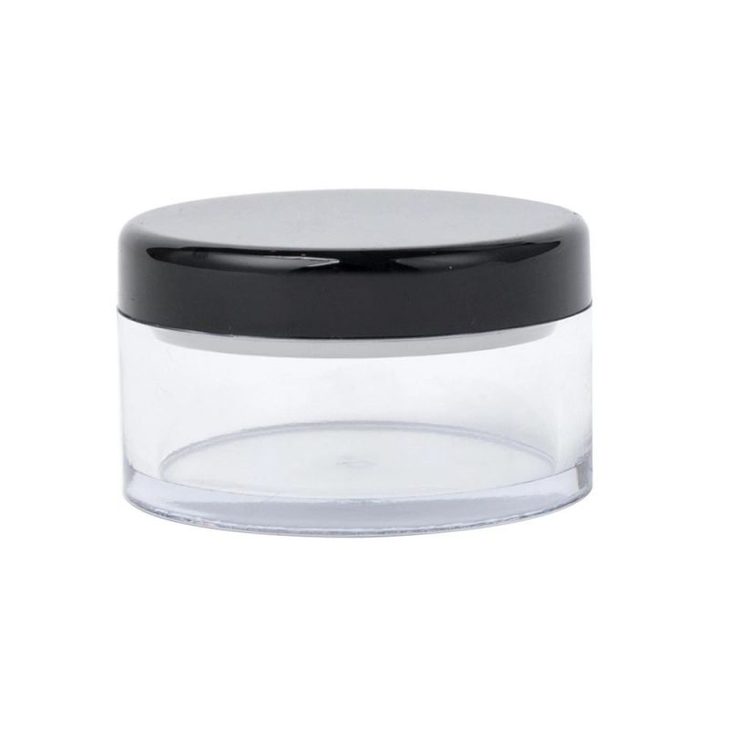 10g 20g Hot Sale Simple Clear Loose Powder Jar with Sifter Plastic Cosmetic Powder Jar