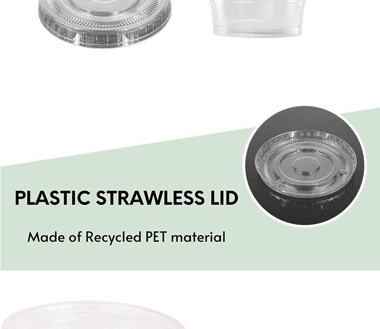 Disposable Plastic Tableware 85mm Diameter Pet Plastic Lid Transparent Custom for Cup