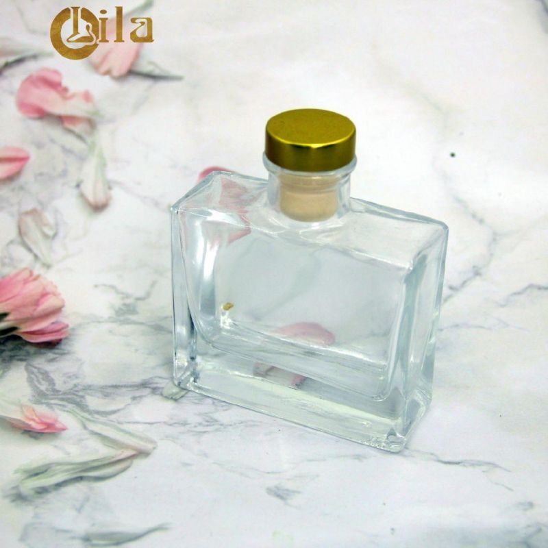 100ml Rectangle Diffuser Bottle with Reed Aromatherapy Bottles Fragrance Bottles with Cap